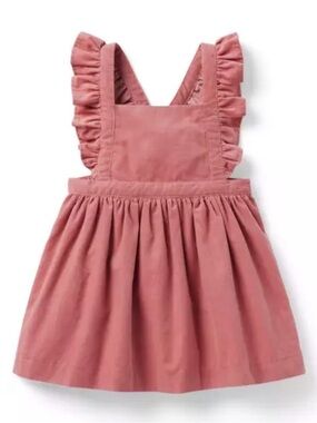 🌸 Janie and Jack Dusty Rose Corduroy Pinafore Dress 18-24M